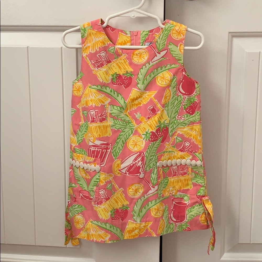 Lilly Pulitzer Tiki Hut & Drinks Dress-EUC